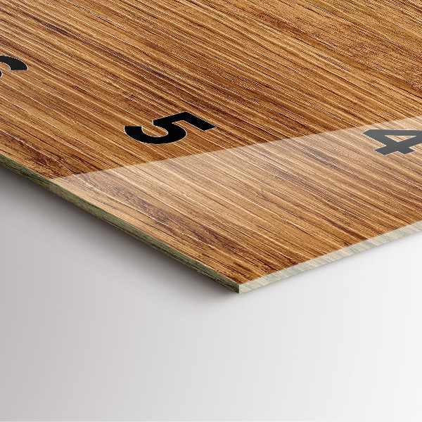 Szögletes fali üvegóra Világos fa