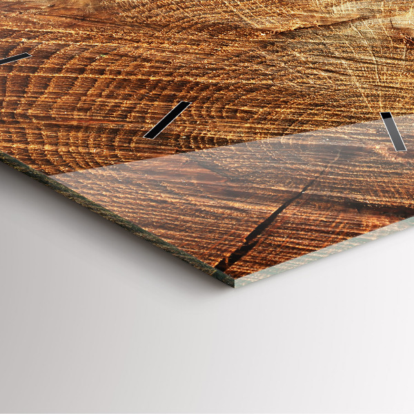 Szögletes fali üvegóra Öreg fatönk