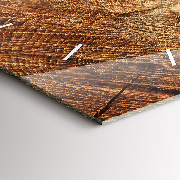 Szögletes fali üvegóra Öreg fatönk