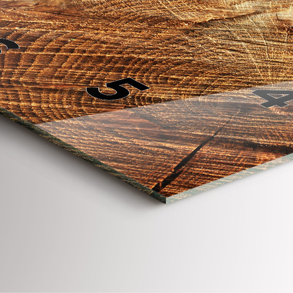 Szögletes fali üvegóra Öreg fatönk