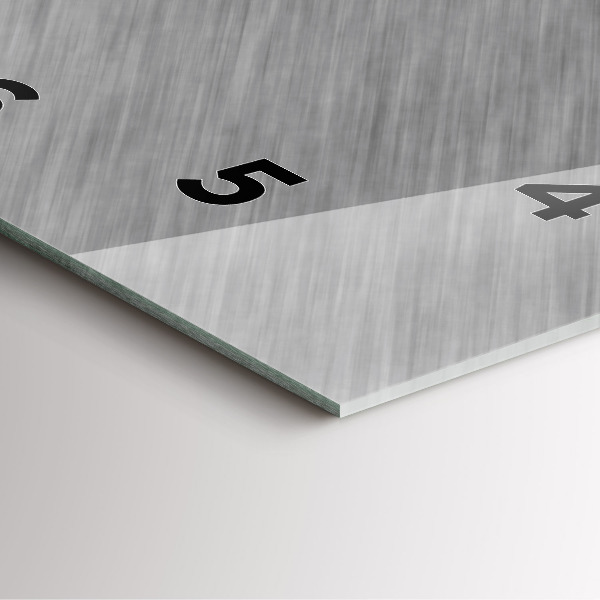 Szögletes fali üvegóra Fém fal