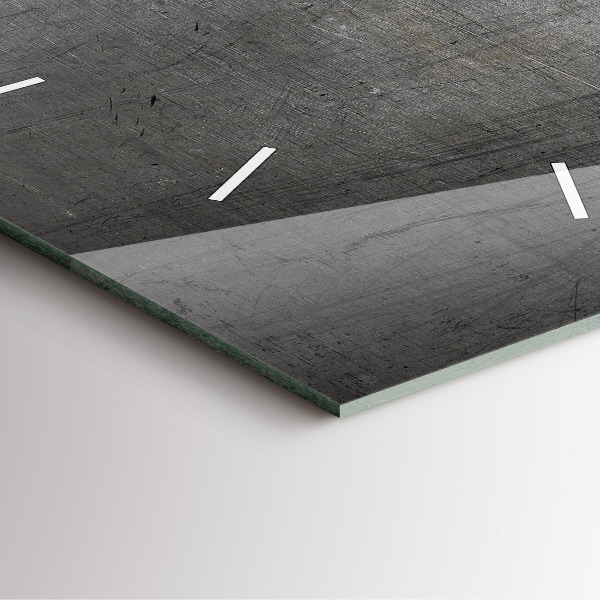 Szögletes fali üvegóra Fém fal