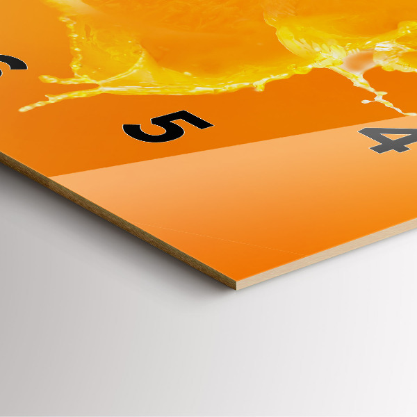 Szögletes fali üvegóra Narancs