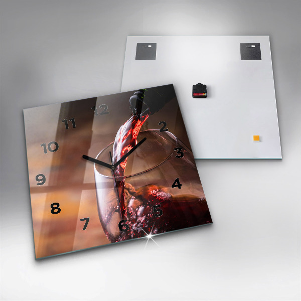 Szögletes fali üvegóra Egy pohár vörösbor