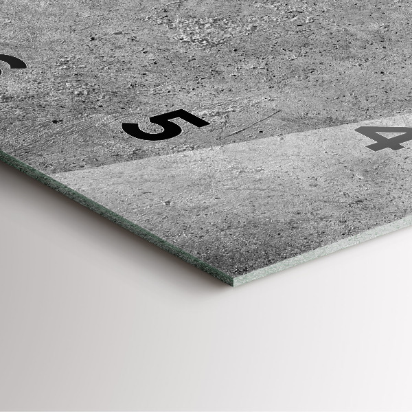 Szögletes fali üvegóra Ipari fal