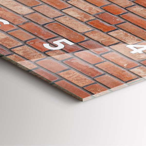 Szögletes fali üvegóra Téglafal