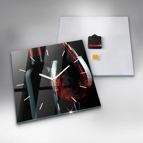 Szögletes fali üvegóra Egy üveg bor