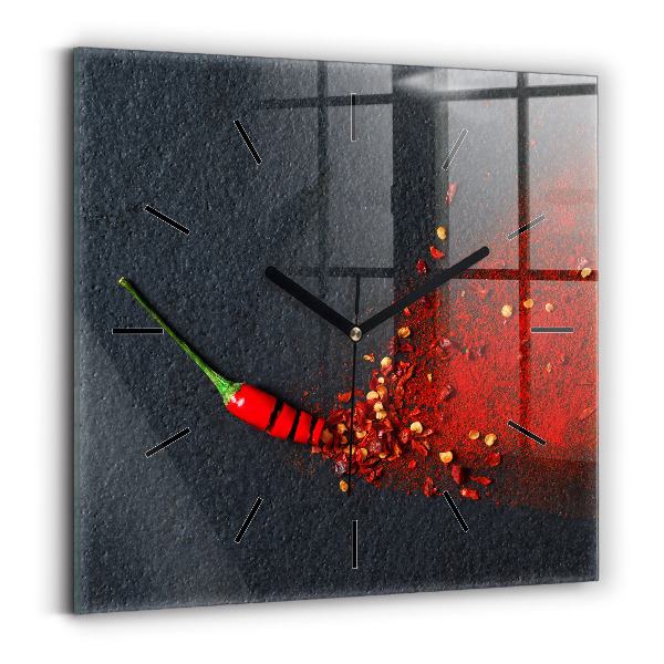 Szögletes fali üvegóra Pirospaprika fűszerezés