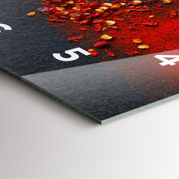 Szögletes fali üvegóra Pirospaprika fűszerezés