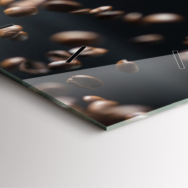 Szögletes fali üvegóra Kávébab