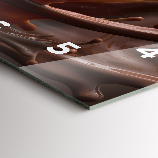 Szögletes fali üvegóra Kakaó hullámok