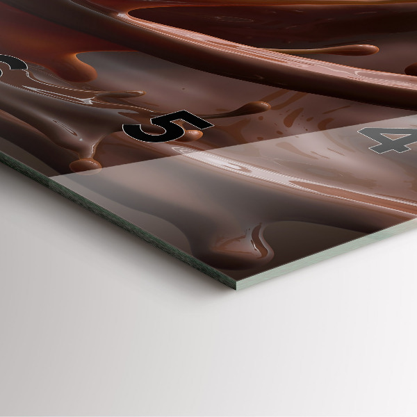 Szögletes fali üvegóra Kakaó hullámok