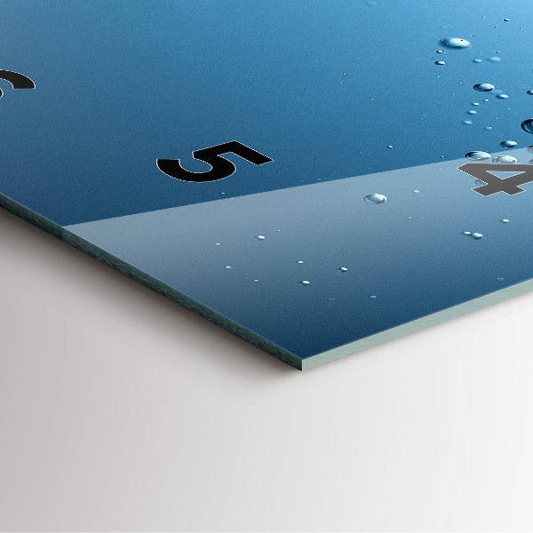 Szögletes fali üvegóra Víz alatti kilátás