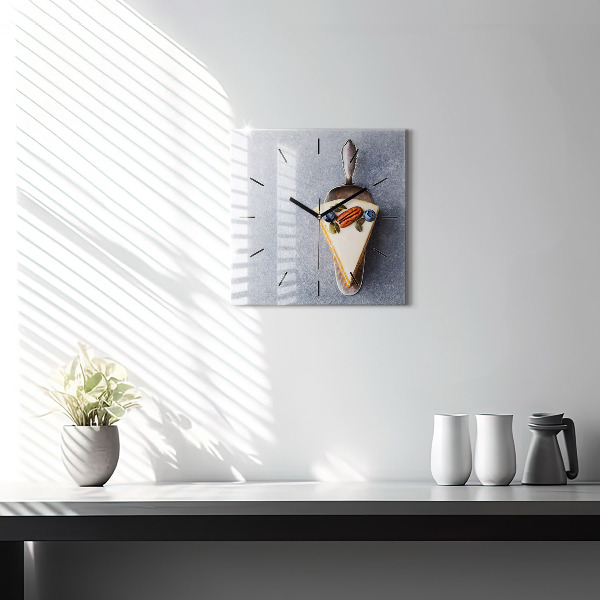 Szögletes fali üvegóra Egy szelet tortát