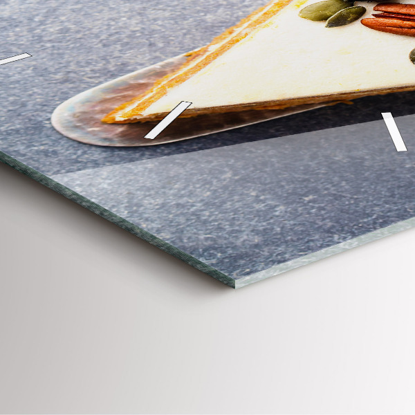 Szögletes fali üvegóra Egy szelet tortát