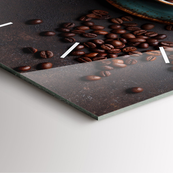 Szögletes fali üvegóra Egy csésze kávét