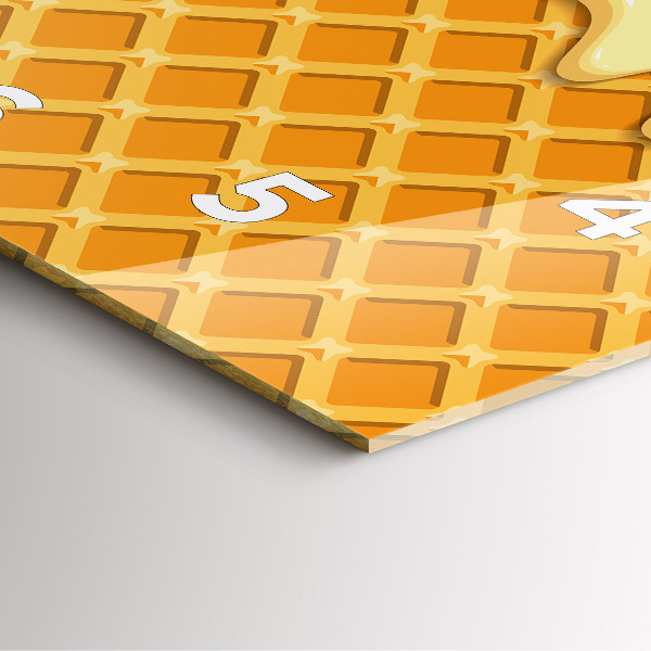 Szögletes fali üvegóra Gofri és fagylalt