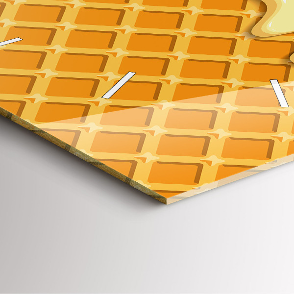 Szögletes fali üvegóra Gofri és fagylalt