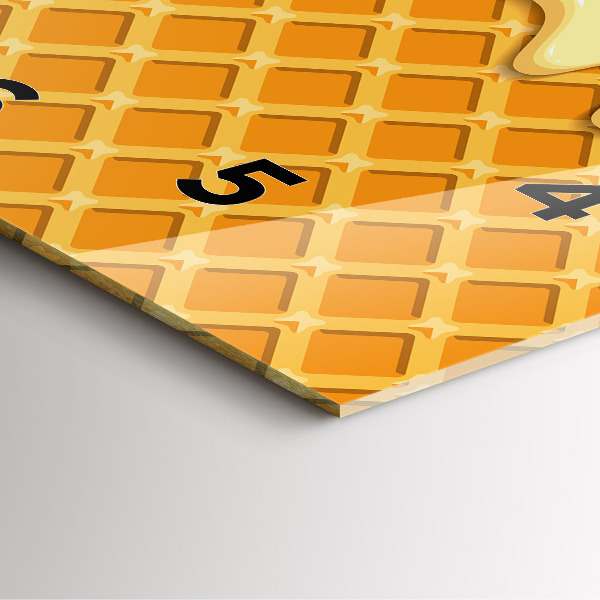 Szögletes fali üvegóra Gofri és fagylalt