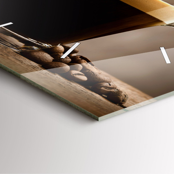 Szögletes fali üvegóra Egy csésze kávét