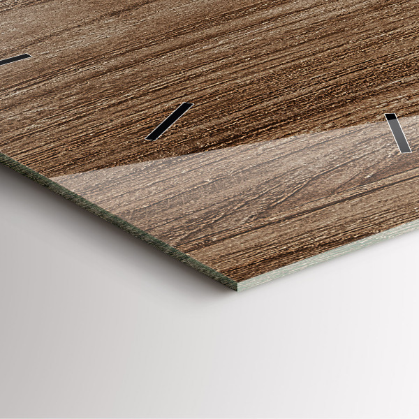 Szögletes fali üvegóra Sötét fa