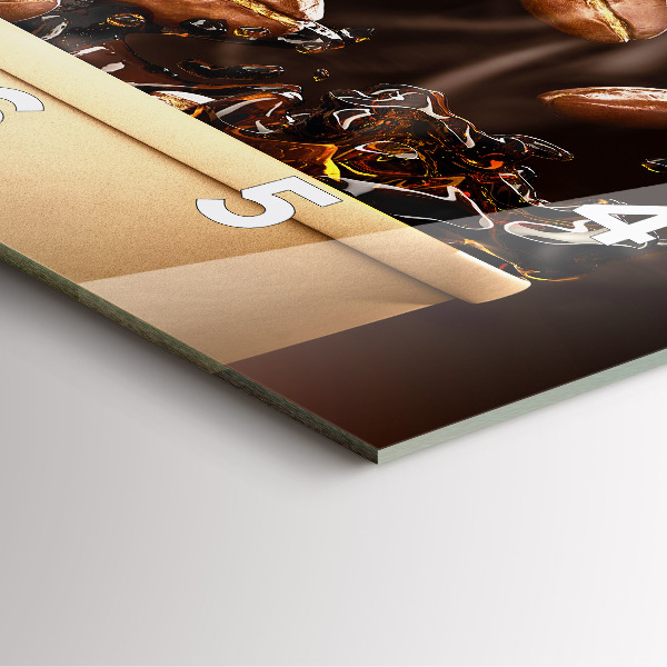 Szögletes fali üvegóra Forró kávé