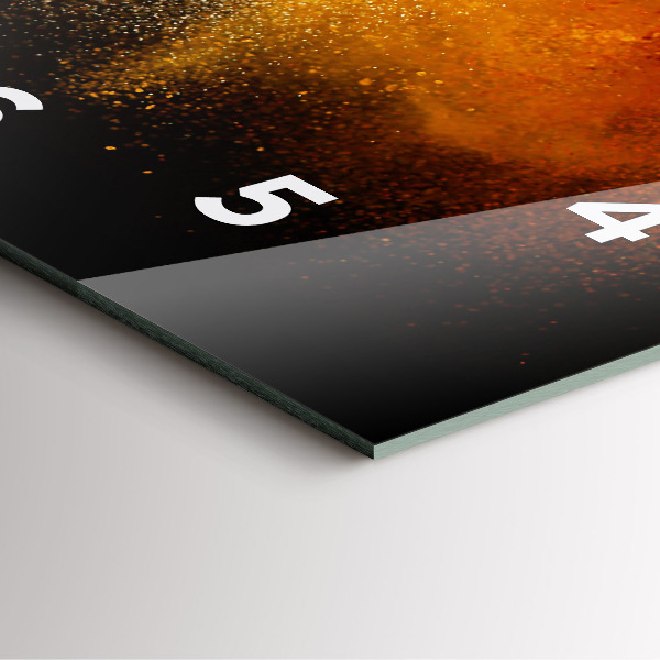 Szögletes fali üvegóra Szétszórt fűszerek