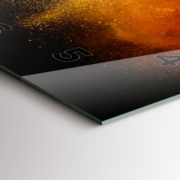 Szögletes fali üvegóra Szétszórt fűszerek