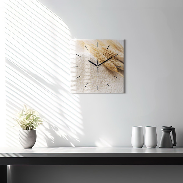 Szögletes fali üvegóra Liszt és kalászok