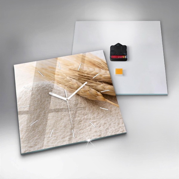 Szögletes fali üvegóra Liszt és kalászok