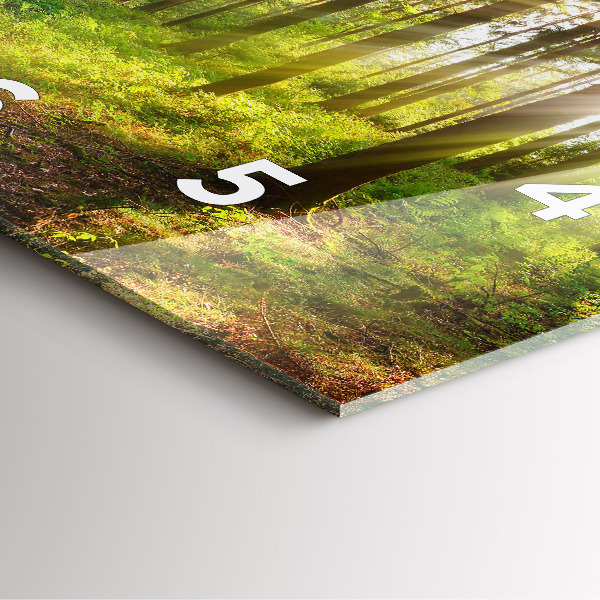 Szögletes fali üvegóra Erdei napfelkelte