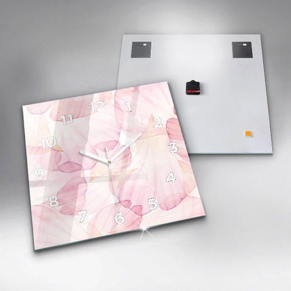 Szögletes fali üvegóra Akvarell szirmok