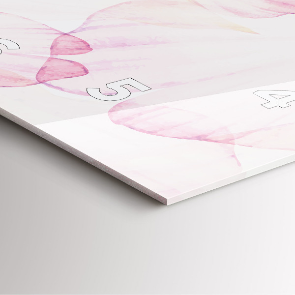 Szögletes fali üvegóra Akvarell szirmok