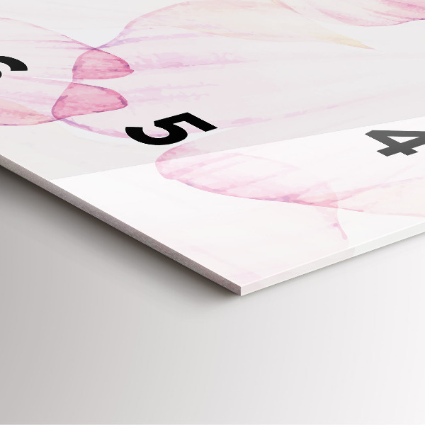 Szögletes fali üvegóra Akvarell szirmok