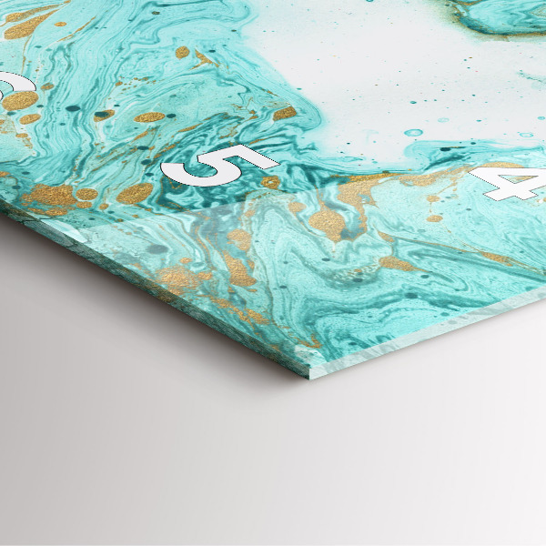 Szögletes fali üvegóra Márvány textúra