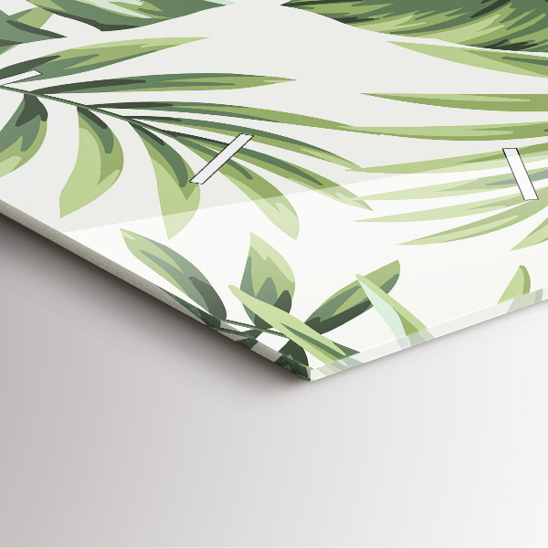 Szögletes fali üvegóra Trópusi minta