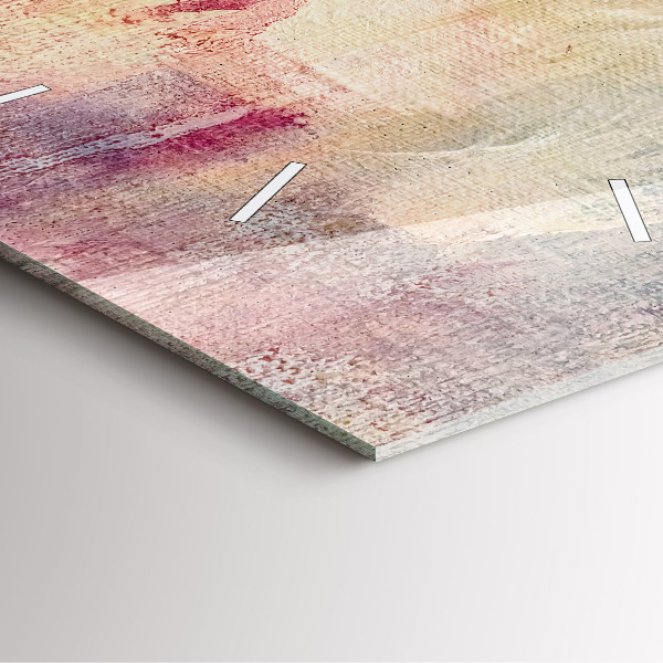 Szögletes fali üvegóra Festett absztrakció