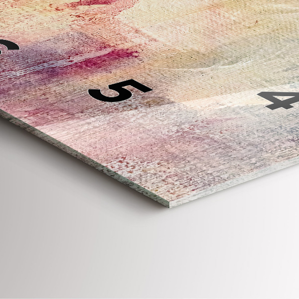 Szögletes fali üvegóra Festett absztrakció