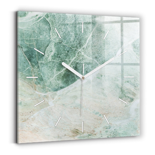 Szögletes fali üvegóra Márvány kő textúra