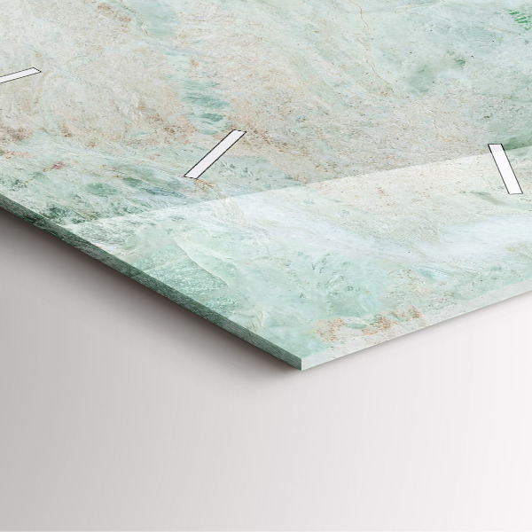 Szögletes fali üvegóra Márvány kő textúra