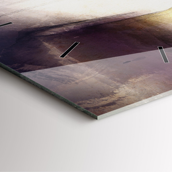 Szögletes fali üvegóra Egy nő absztrakt portréja