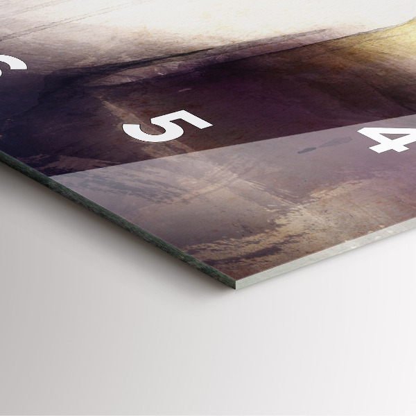 Szögletes fali üvegóra Egy nő absztrakt portréja