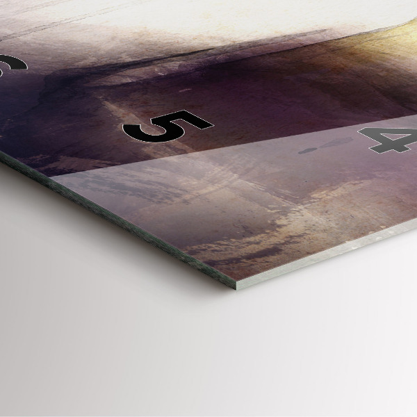 Szögletes fali üvegóra Egy nő absztrakt portréja