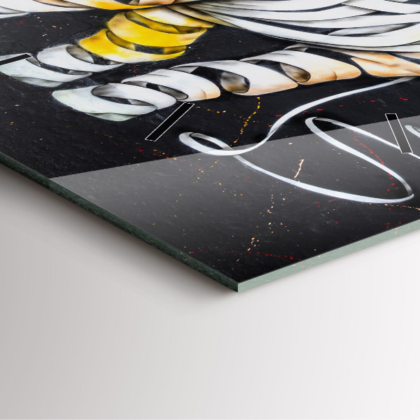 Szögletes fali üvegóra Absztrakt orrszarvú