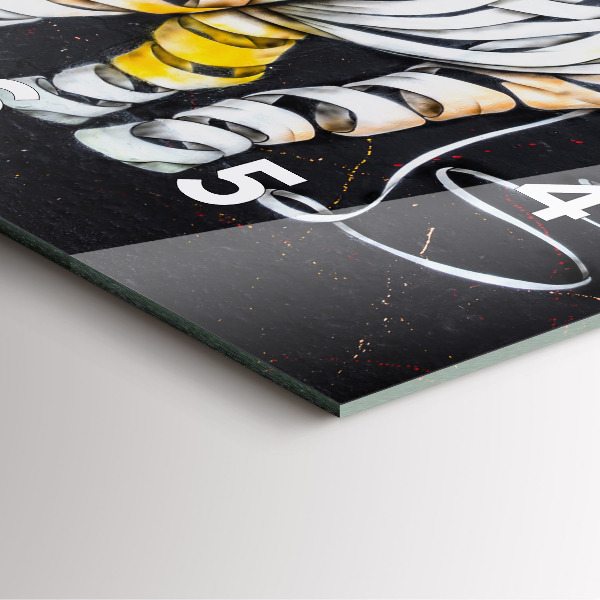 Szögletes fali üvegóra Absztrakt orrszarvú