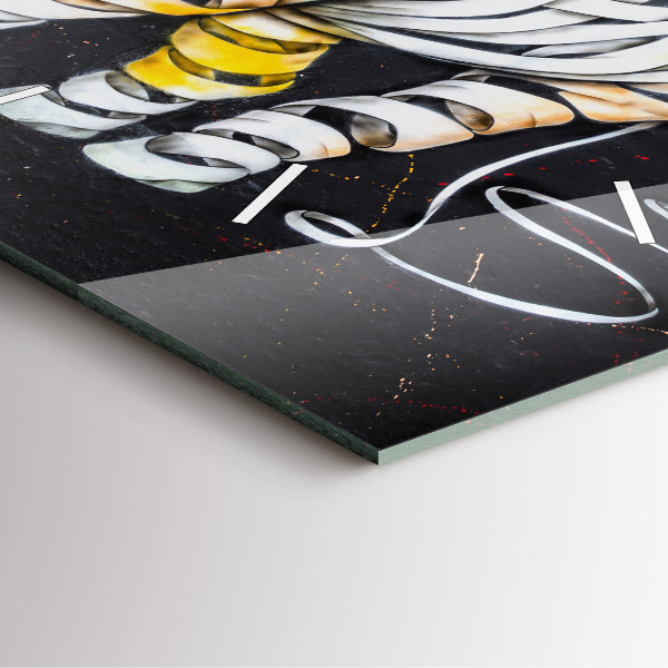 Szögletes fali üvegóra Absztrakt orrszarvú