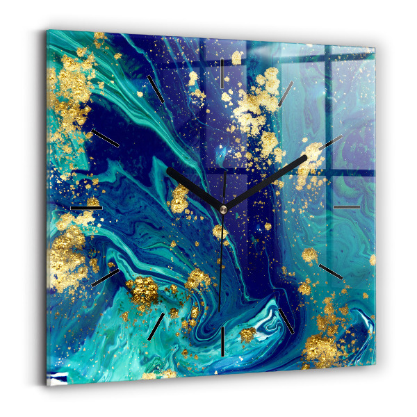 Szögletes fali üvegóra Modern absztrakció