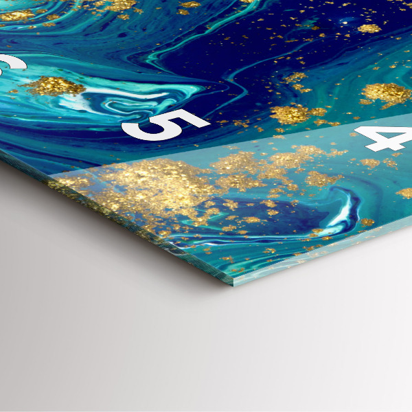 Szögletes fali üvegóra Modern absztrakció