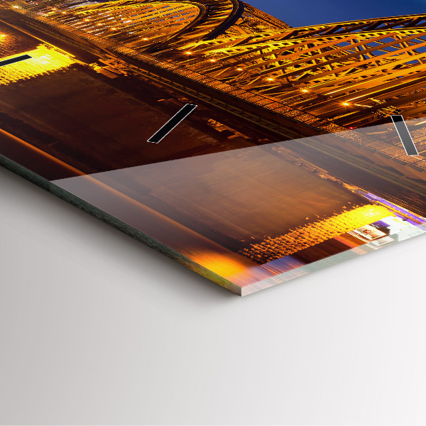 Szögletes fali üvegóra Híd Németországban