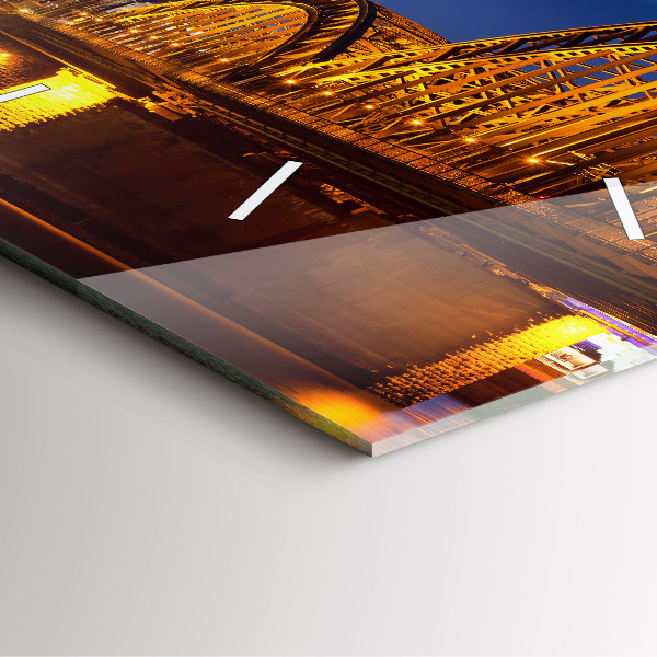 Szögletes fali üvegóra Híd Németországban